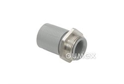AD 172P, für Rohrschützer 21mm, Außengewinde PG16, IP40, PA6, -35°C/+80°C, grau, 